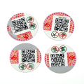 Custom anti-forgery technology sticker QR code scratch off label